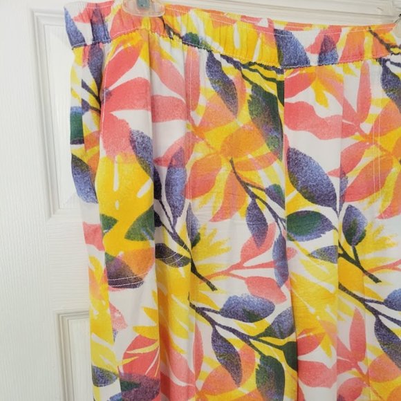 Caribbean Joe tropical wide leg capris Size 14 - Picture 2 of 5